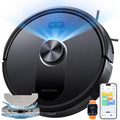 Aspirateur robotise avec une detection des obstacles, coloris noir et gris
