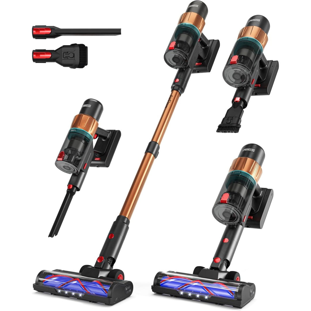 Aspirateur au format balai integrant le nettoyage des bords et une technologie lithium ion