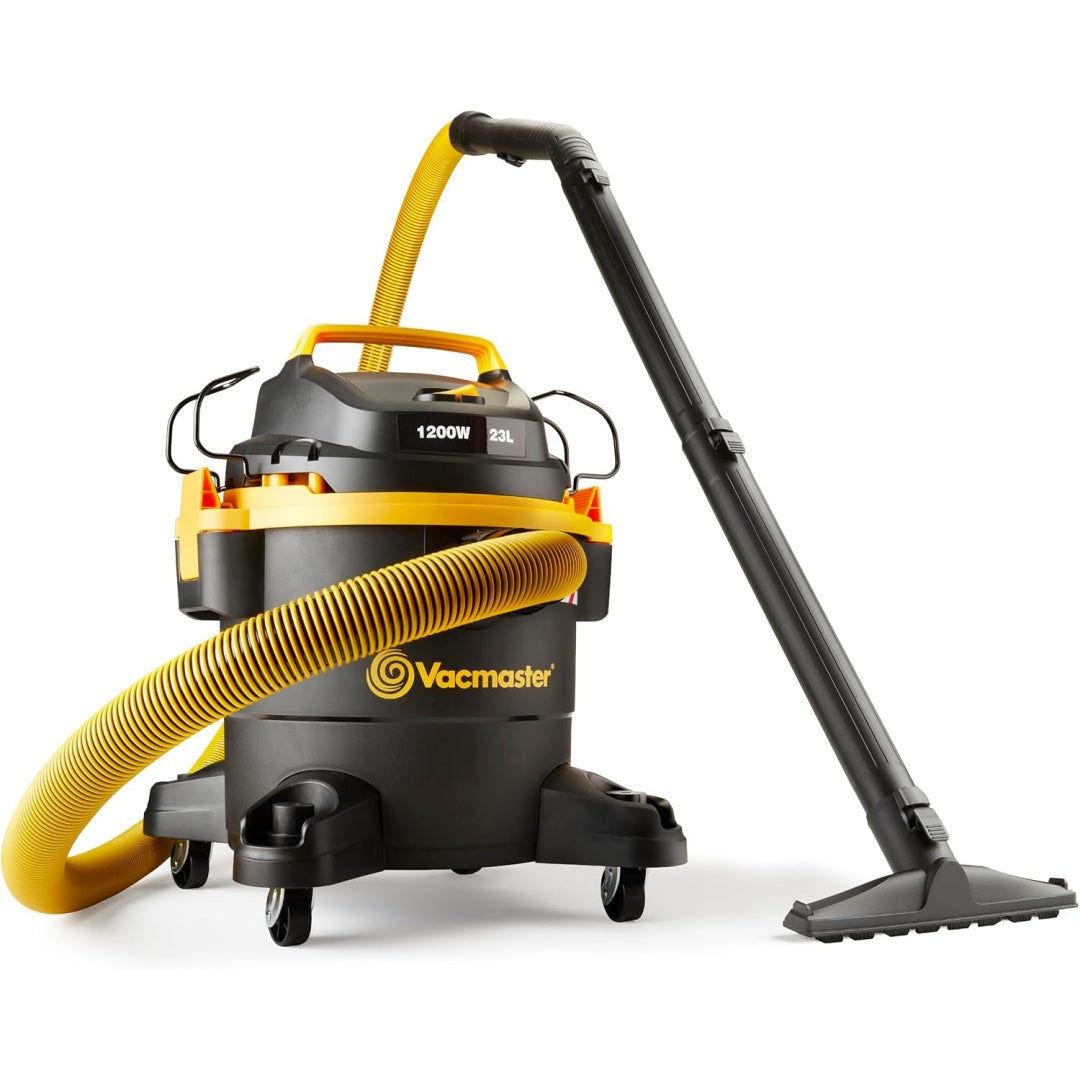 Aspirateur mixte proposant une contenance annoncee de 23 l