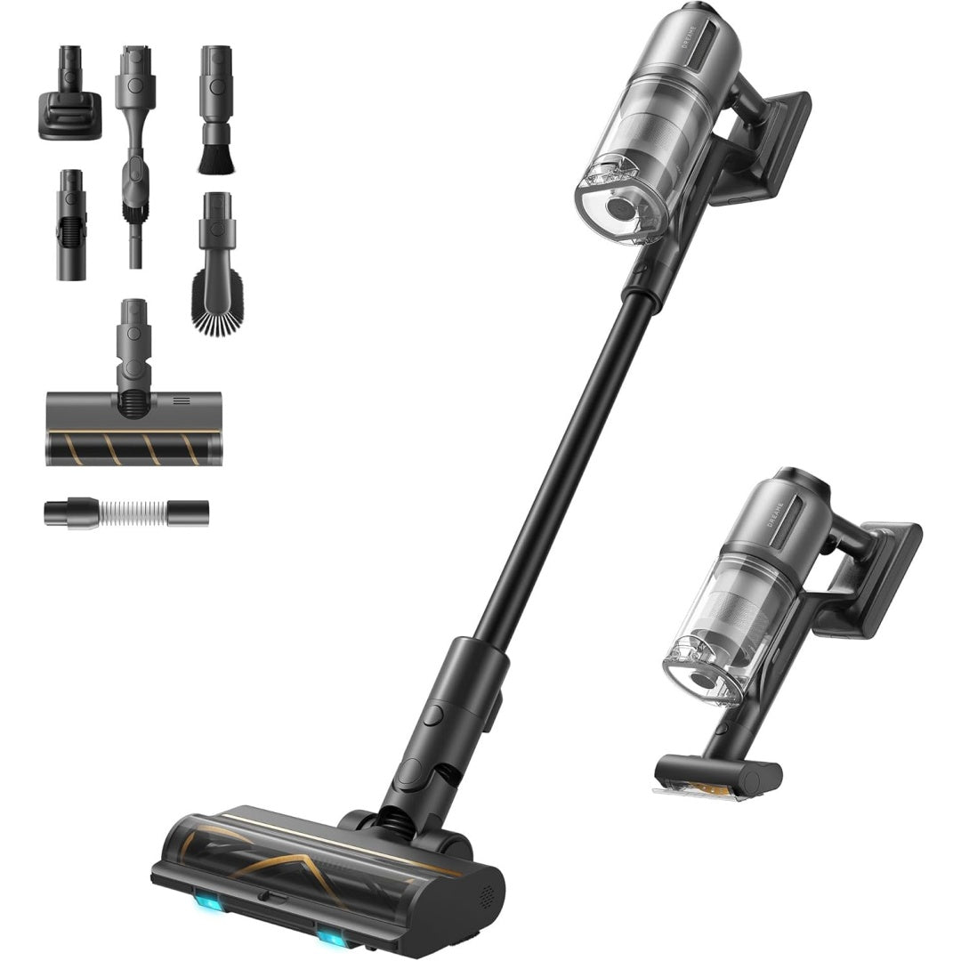 Cet aspirateur balai combine une filtration des particules fines et autonomie annoncee de 90 min