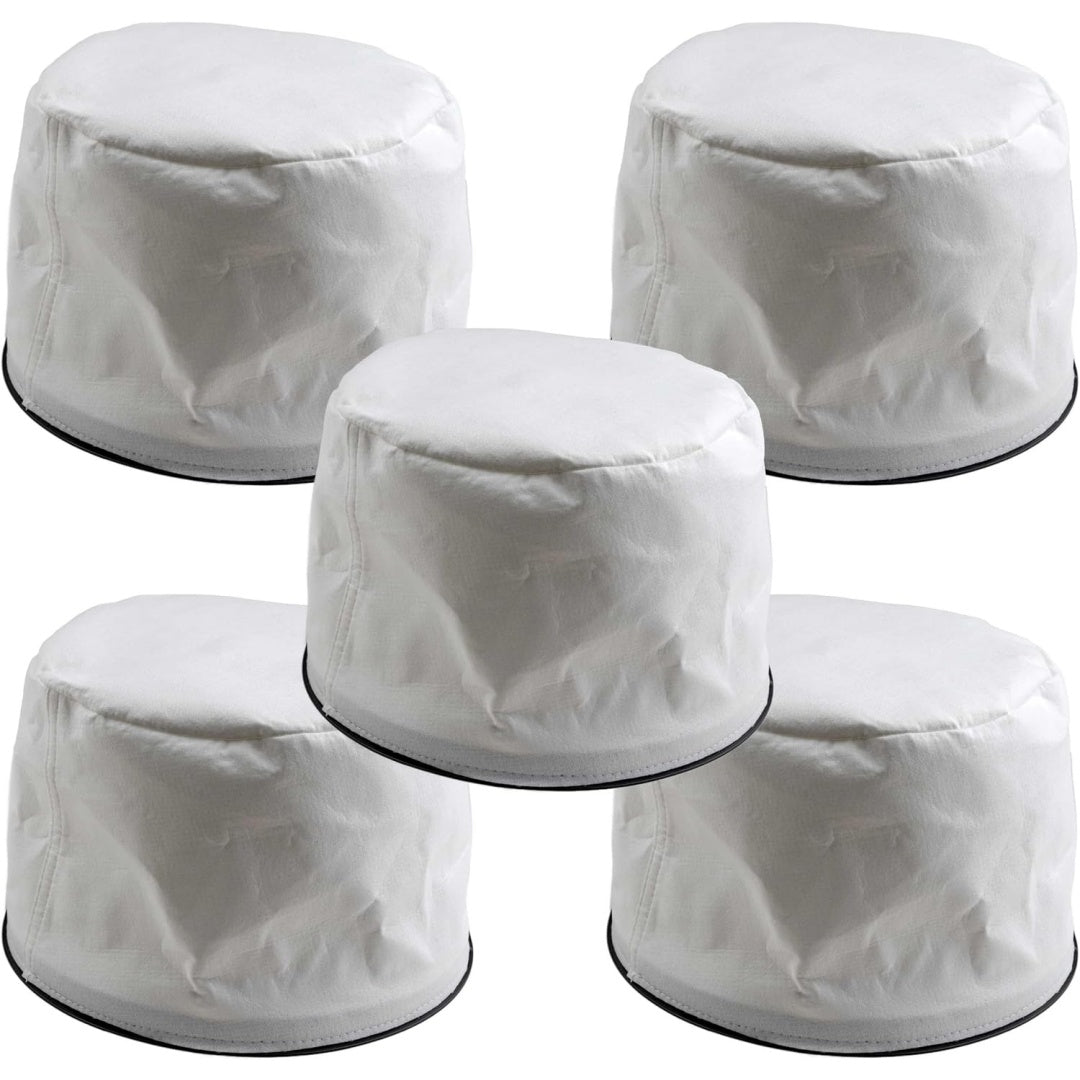 Lot de 5 cartouches filtrantes associant retention de la poussiere au coloris gris et blanc