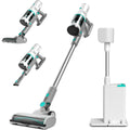 Aspirateur au format balai integrant le vidage automatique et la collecte des poils