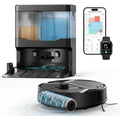 Ensemble robot et station de lavage associant l'entretien des tapis et une contenance annoncee de 2,4 l