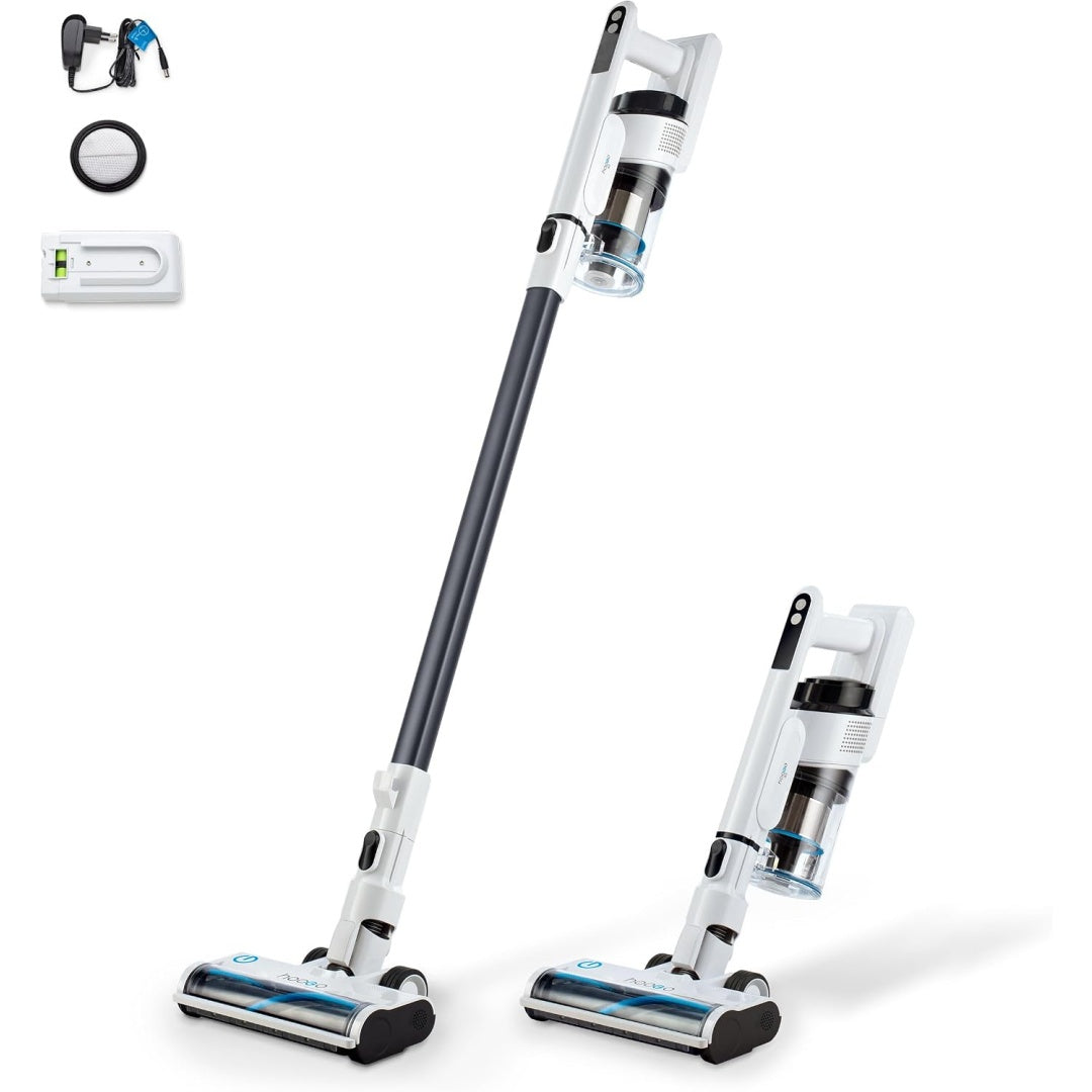 Aspirateur au format balai integrant la collecte de la poussiere et la collecte des poils
