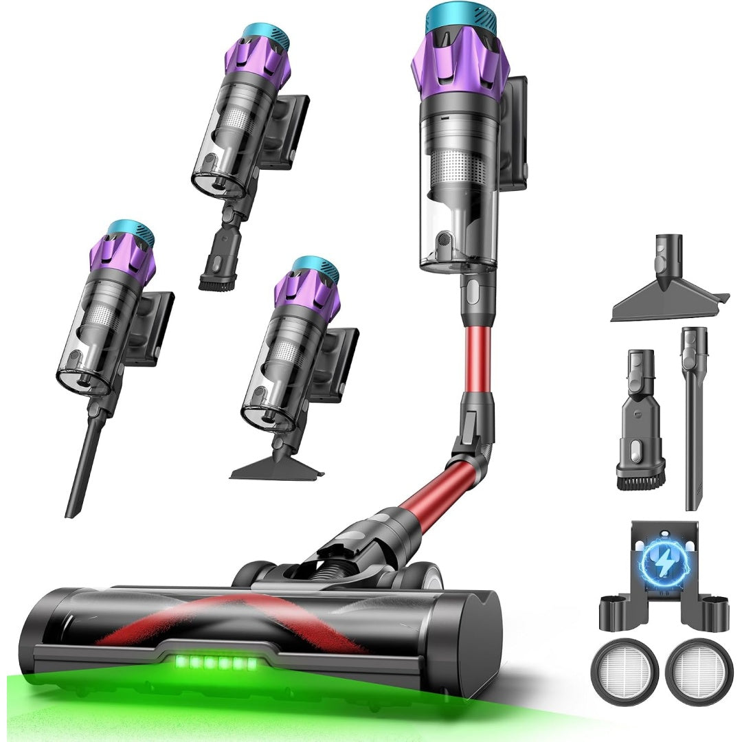 Aspirateur au format balai proposant une filtration des particules fines